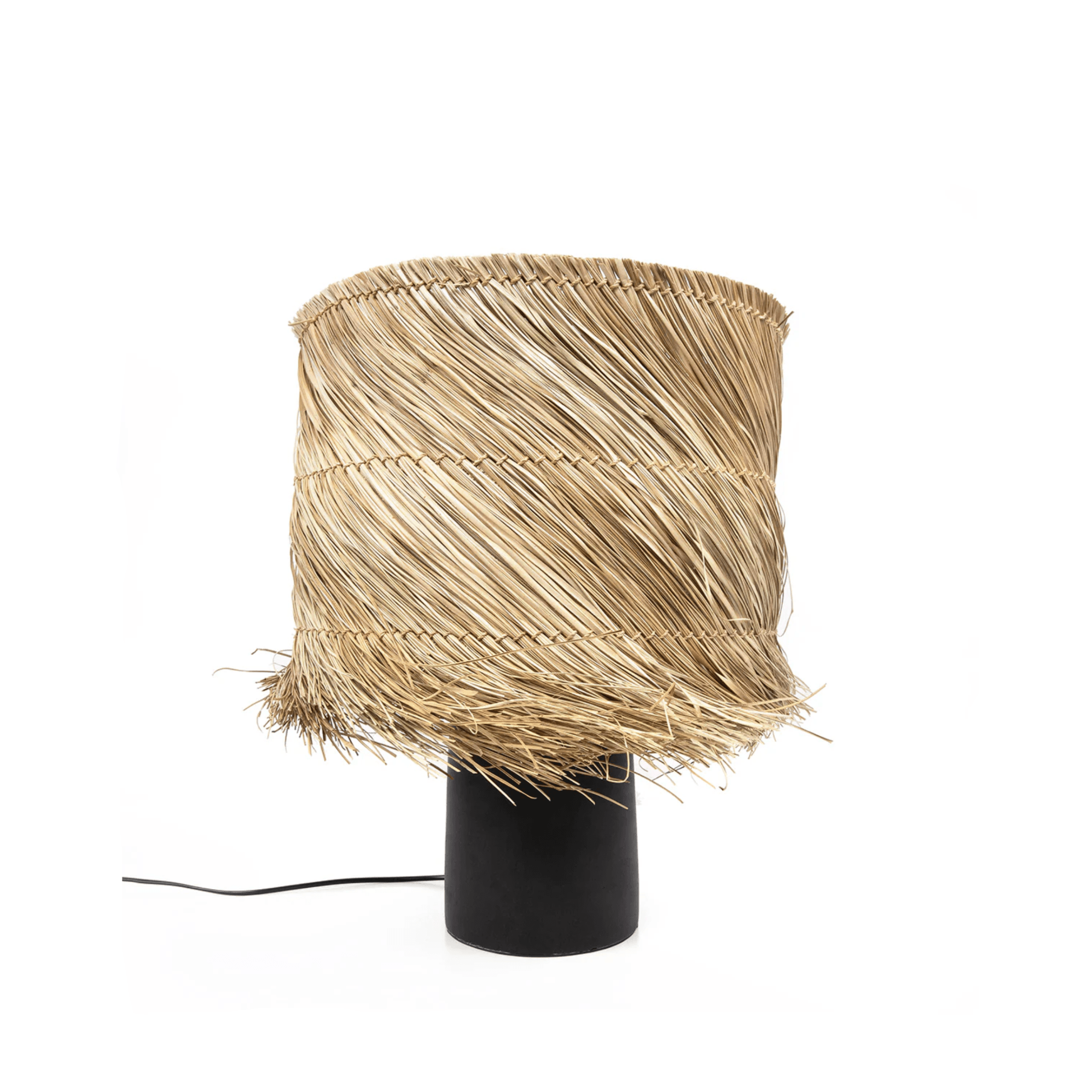 Handwoven bamboo ceiling lamp in modern rustic style with an oval silhouette, perfect for Scandinavian minimalist kitchens