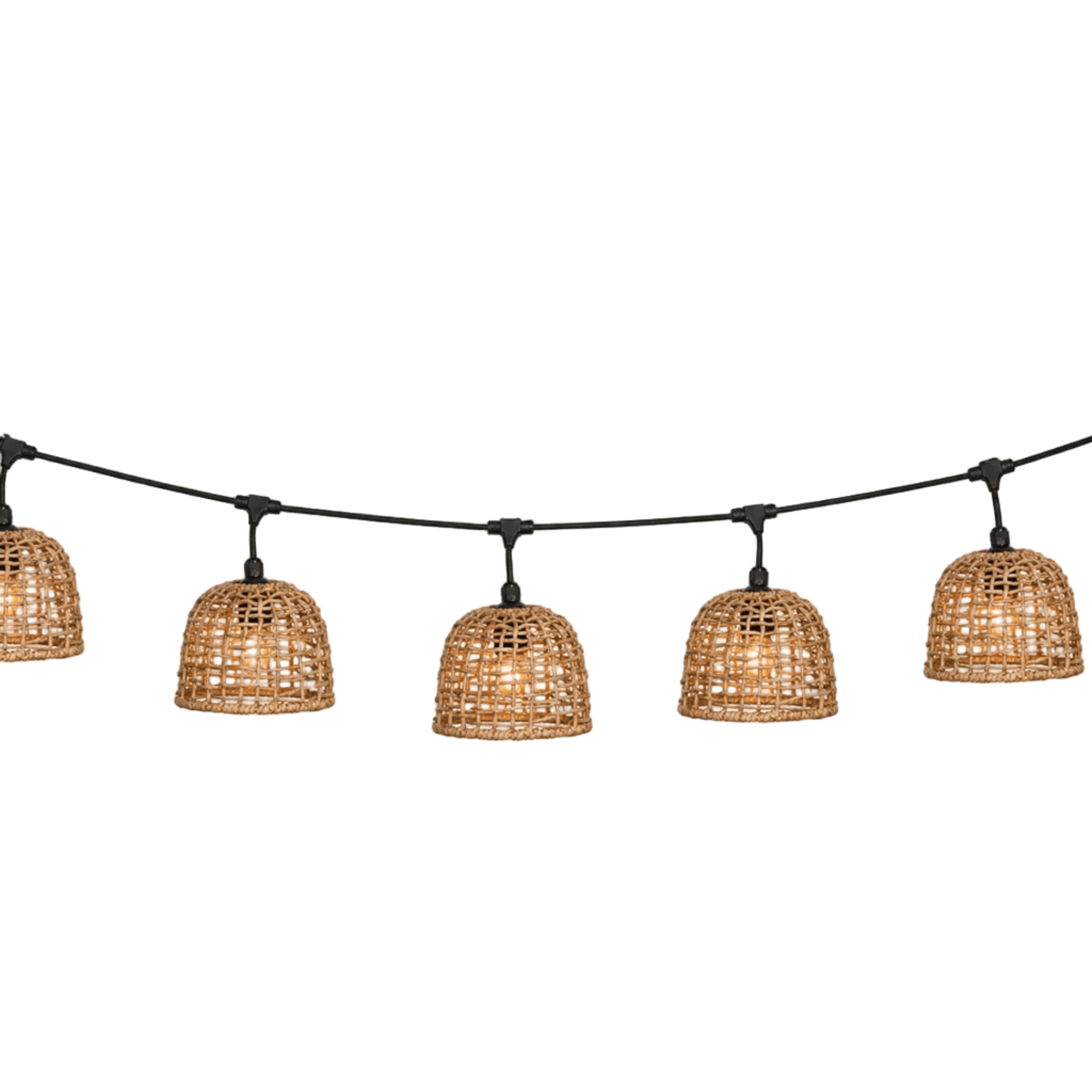 Handwoven willow ceiling lamp featuring a natural conical rattan weave, bringing an eco-friendly Scandinavian vibe to any modern living room