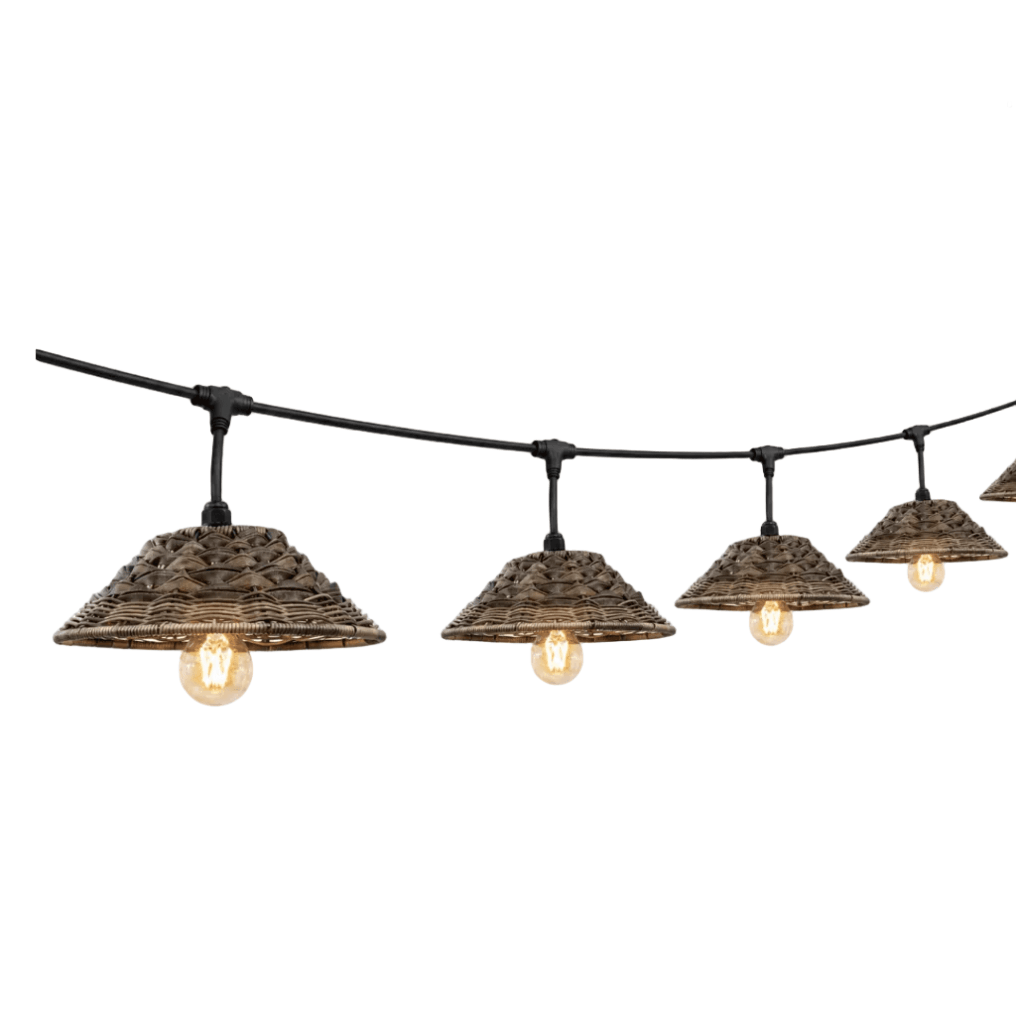 Handwoven wicker pendant lamp with organic oval shade, perfect for modern rustic interior and cozy dining area lighting