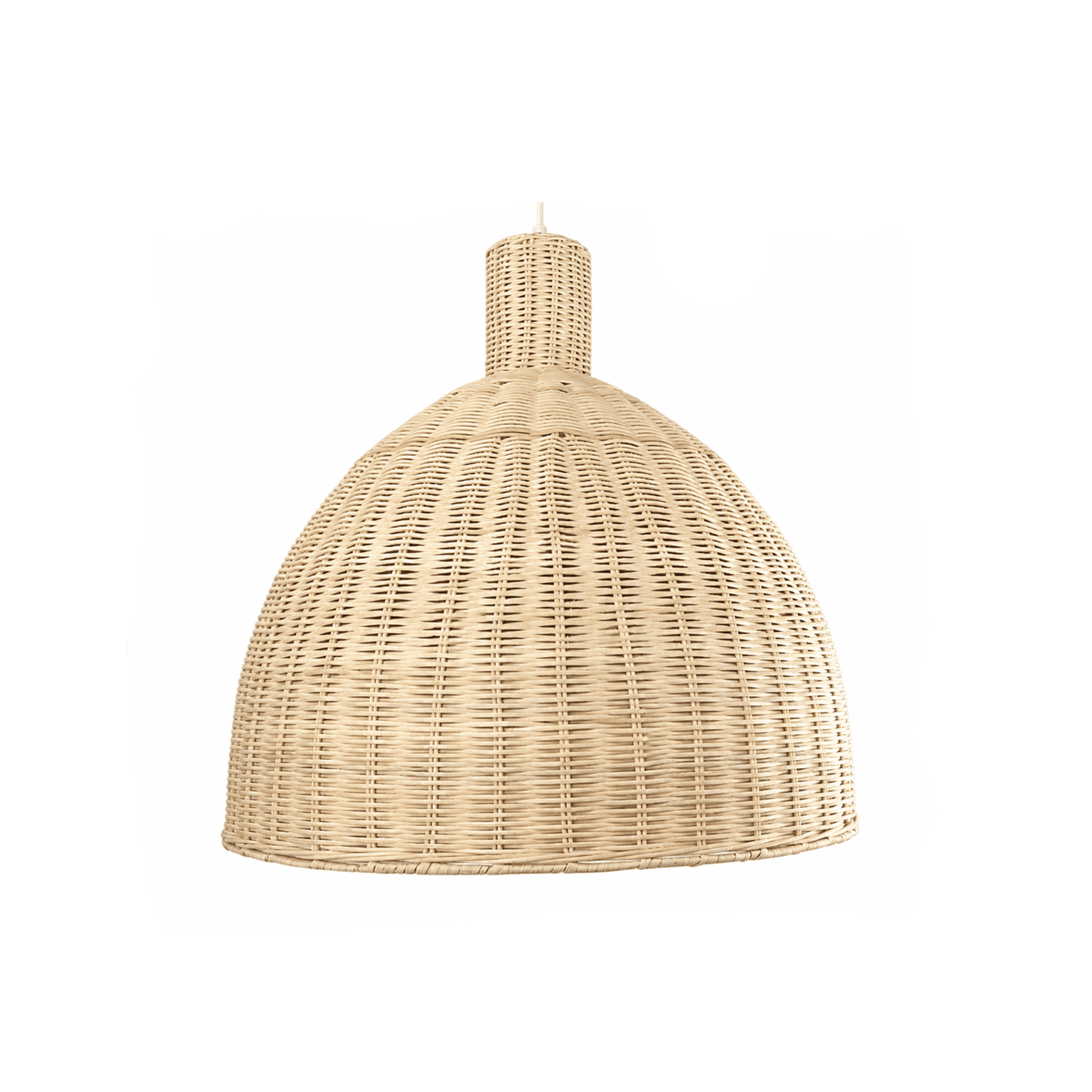 Handcrafted woven ceiling light made from bamboo, featuring a modern rustic style that adds organic texture to your living room